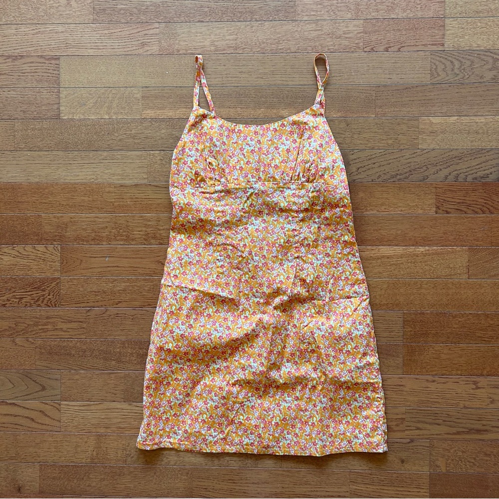 Wild Fable Mini Floral Orange Dress